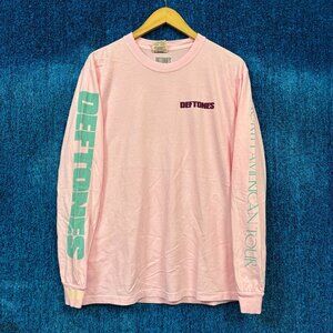 Deftones North American Tour 2025 Rock Pink LS Shirt Size Medium